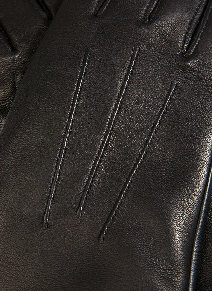 Women's Heritage Touchscreen Three-Point Cashmere-Lined Leather Gloves