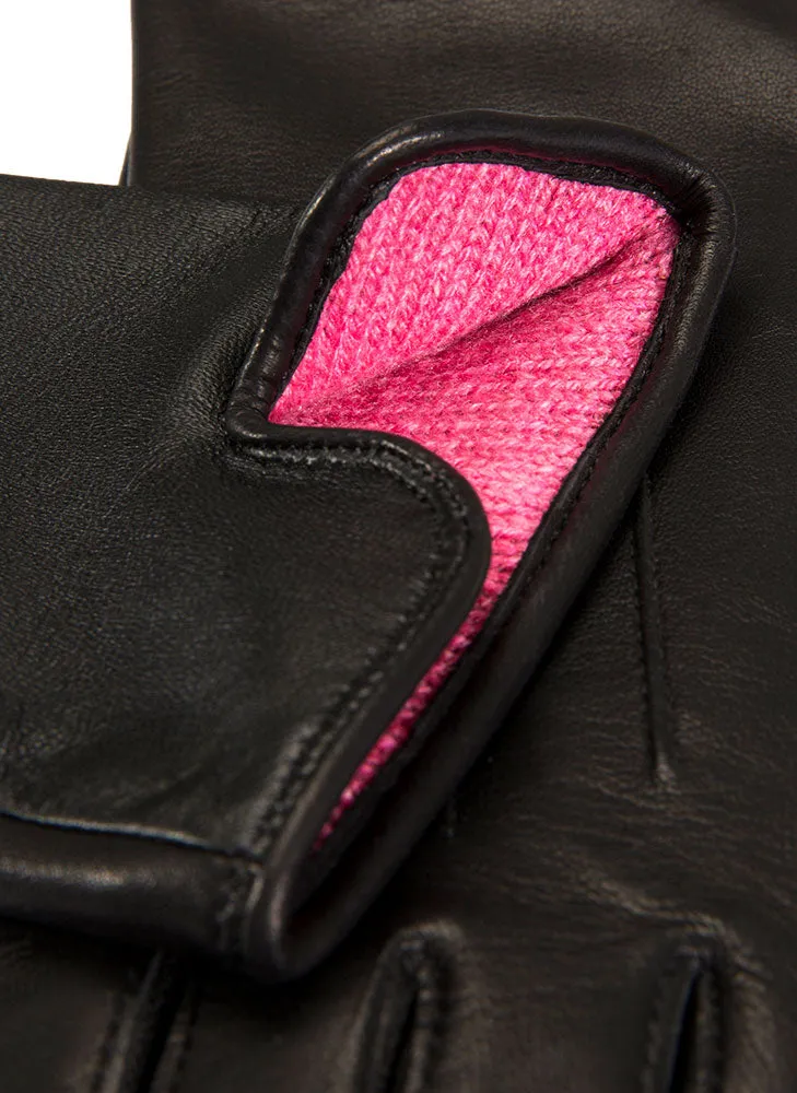 Women's Heritage Touchscreen Three-Point Cashmere-Lined Leather Gloves
