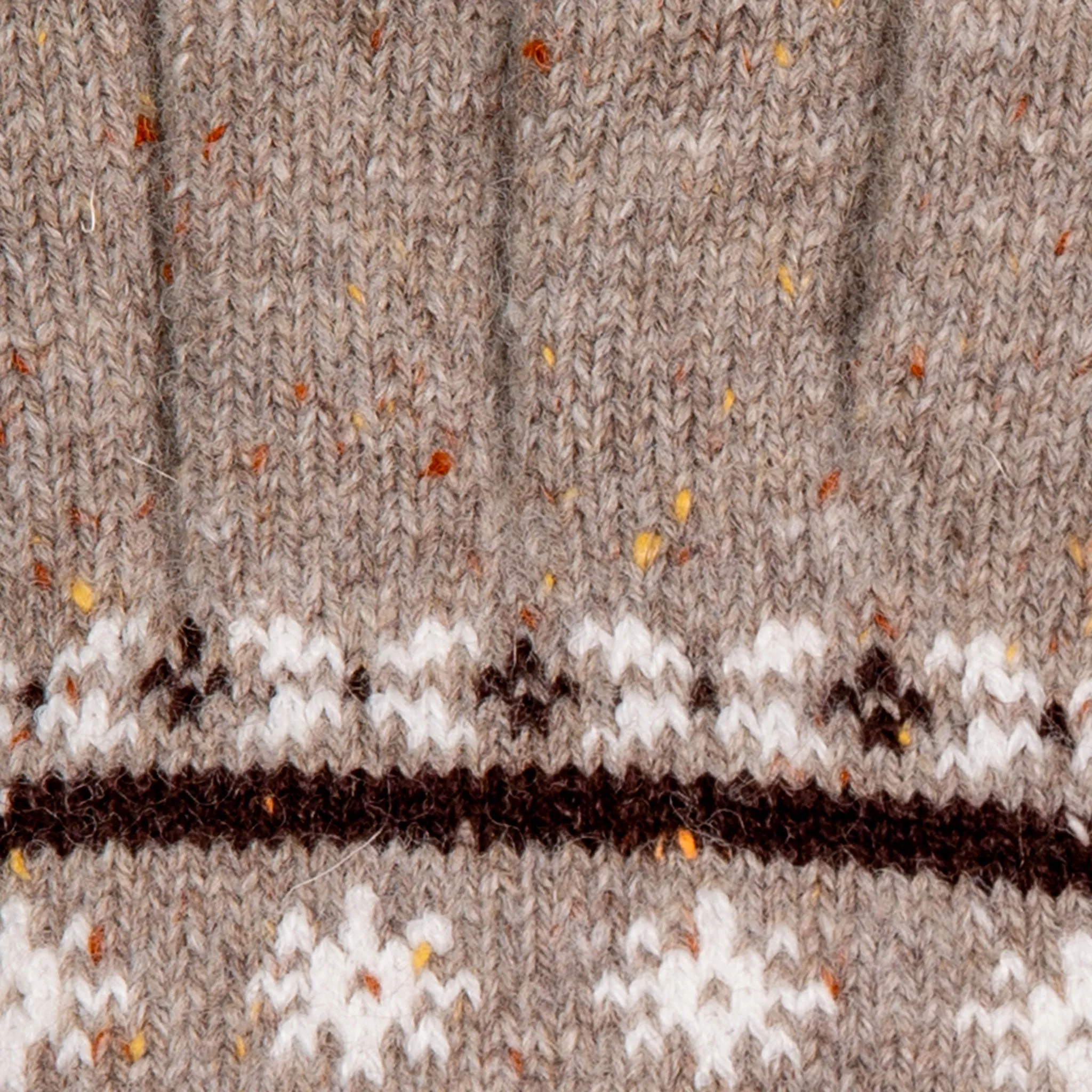 Women’s Jacquard Fair Isle Knitted Gloves with Marl Yarn