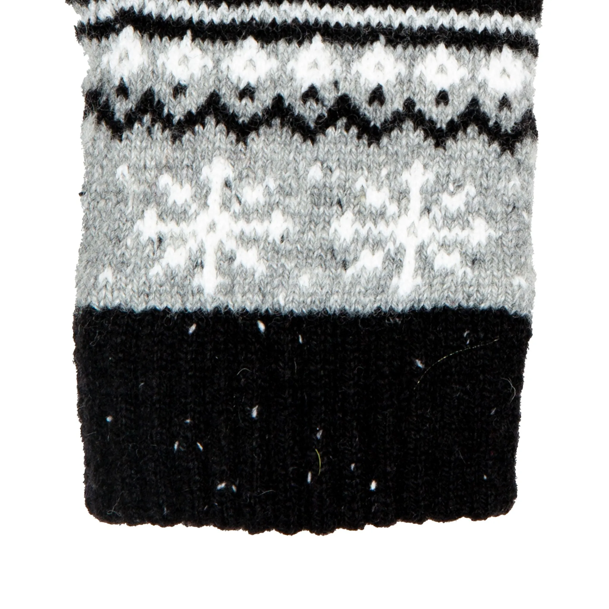 Women’s Jacquard Fair Isle Knitted Gloves with Marl Yarn