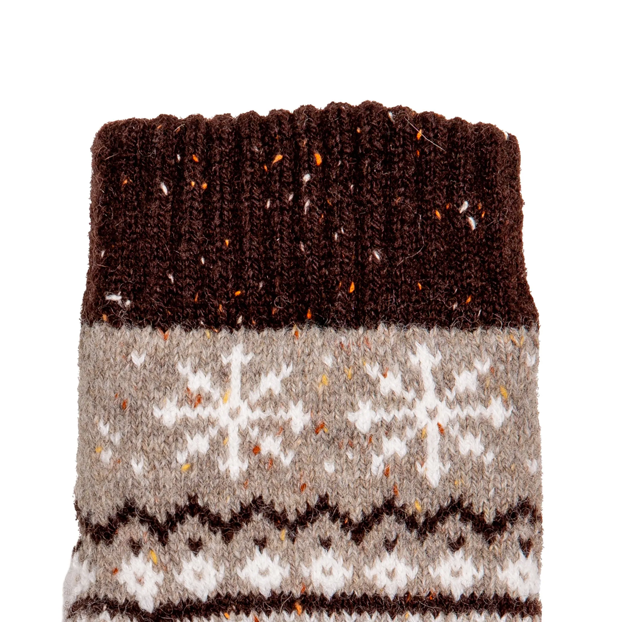 Women’s Jacquard Fair Isle Knitted Gloves with Marl Yarn