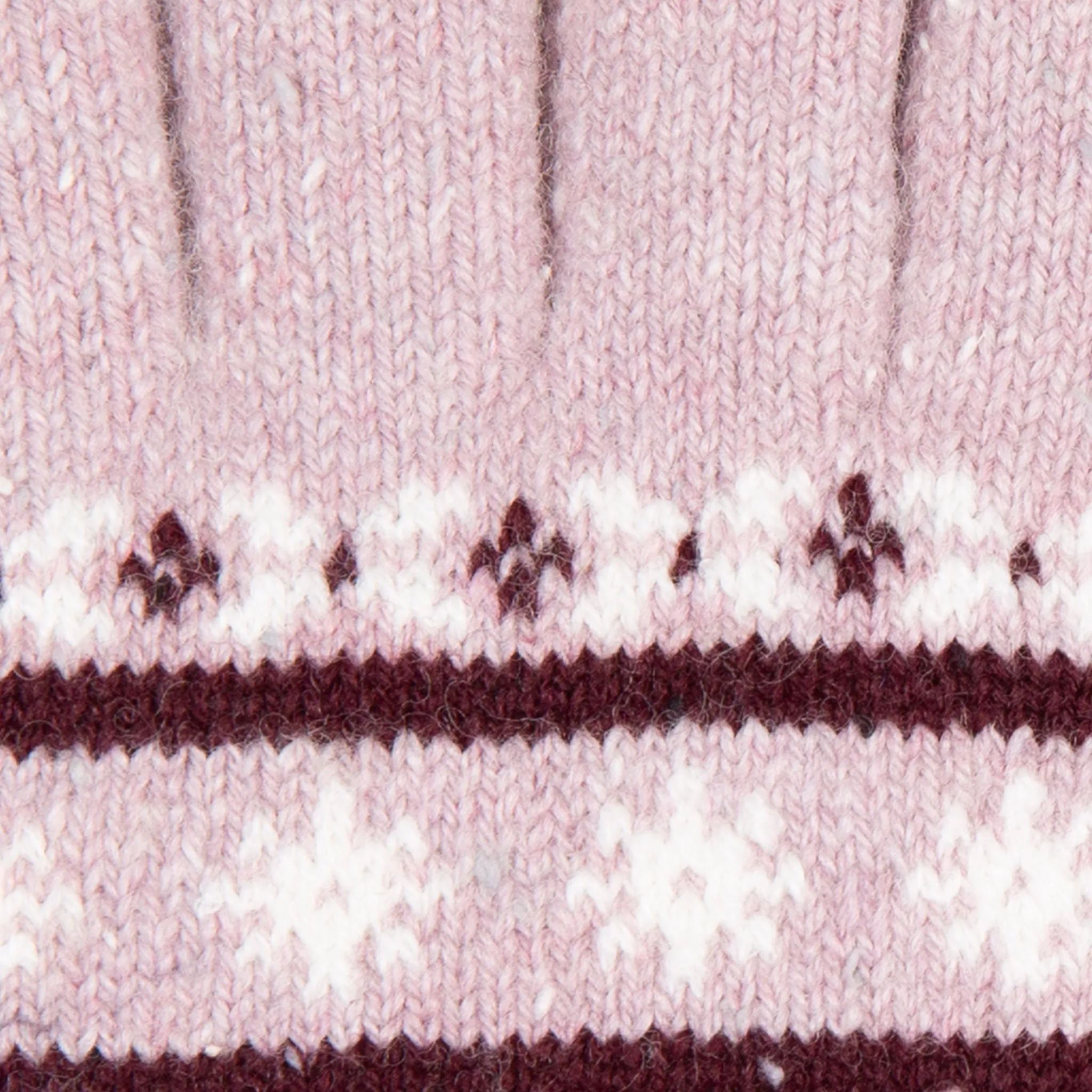 Women’s Jacquard Fair Isle Knitted Gloves with Marl Yarn