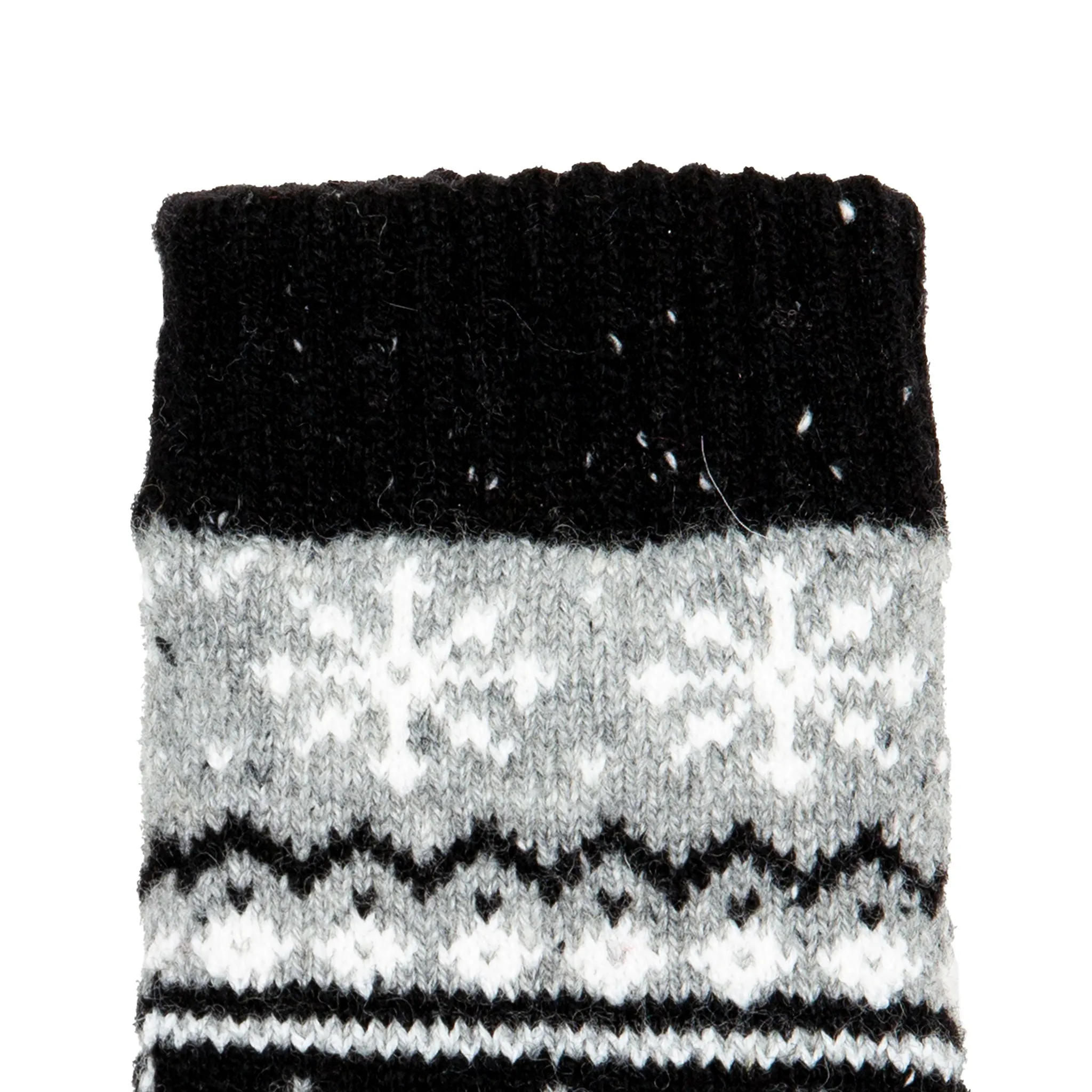 Women’s Jacquard Fair Isle Knitted Gloves with Marl Yarn