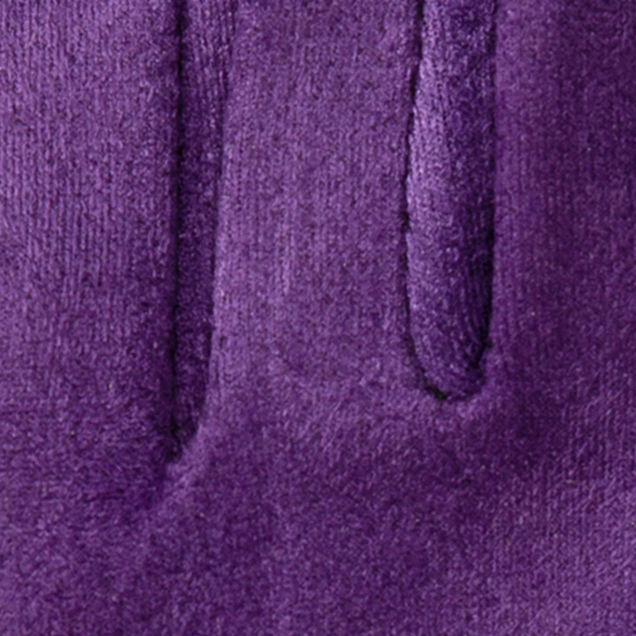Women’s Touchscreen Velour-Lined Faux Suede Gloves with Studded Bow