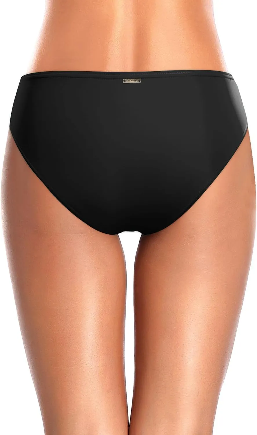 Zmart Women Standard Strappy Bikini Bottoms Full Coverage Bathing Suit Cutout Swim Low Rise Swimsuit Bottom
